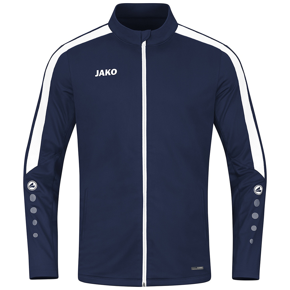 JAKO POWER POLYESTER JACKET, SEABLUE-WHITE KIDS. 