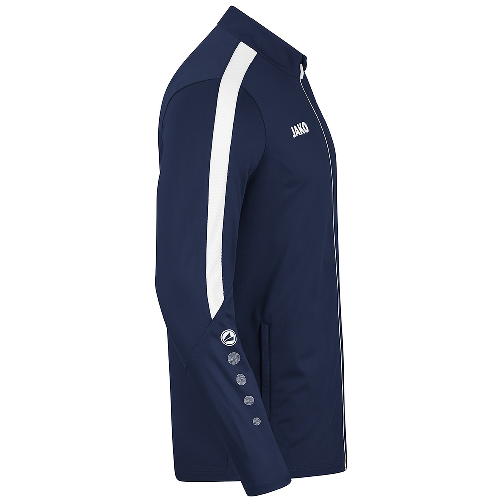 JAKO POWER POLYESTER JACKET, SEABLUE-WHITE KIDS. 