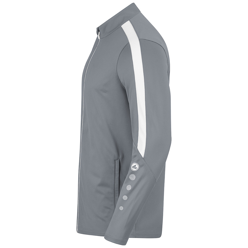 JAKO POWER POLYESTER JACKET, STONE GREY-WHITE MEN. 