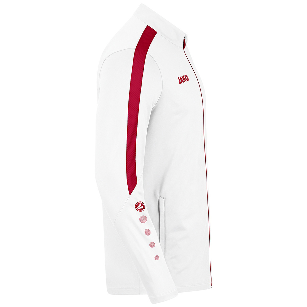 JAKO POWER POLYESTER JACKET, WHITE-RED KIDS. 