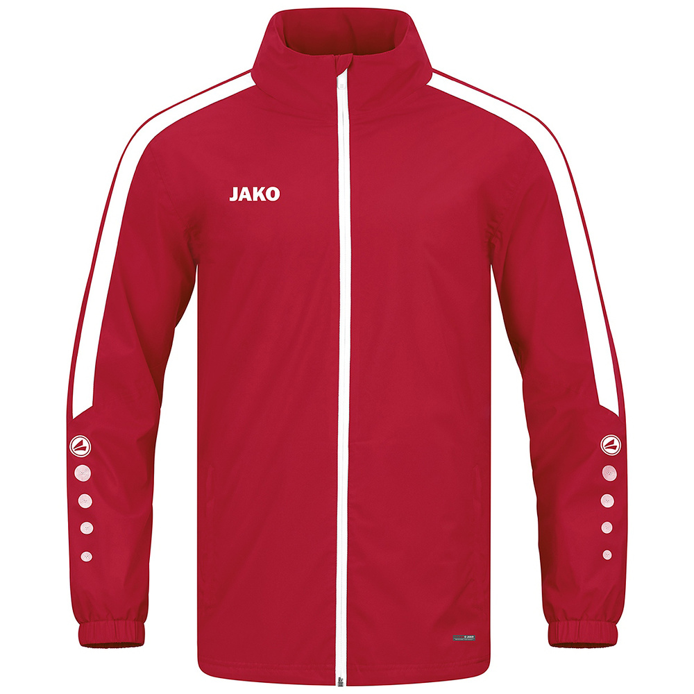 JAKO POWER RAIN JACKET, RED-WHITE KIDS. 