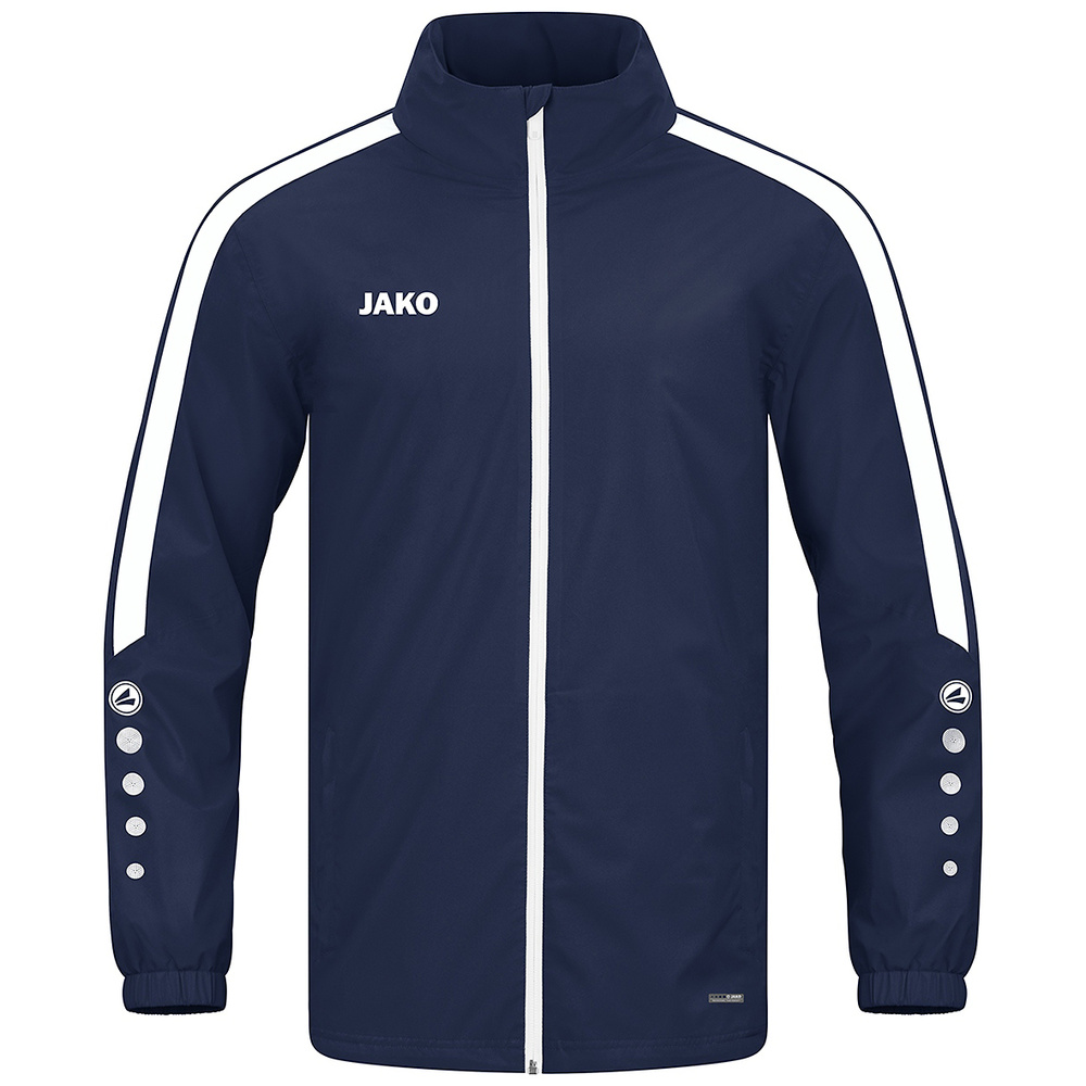 JAKO POWER RAIN JACKET, SEABLUE-WHITE UNISEX. 