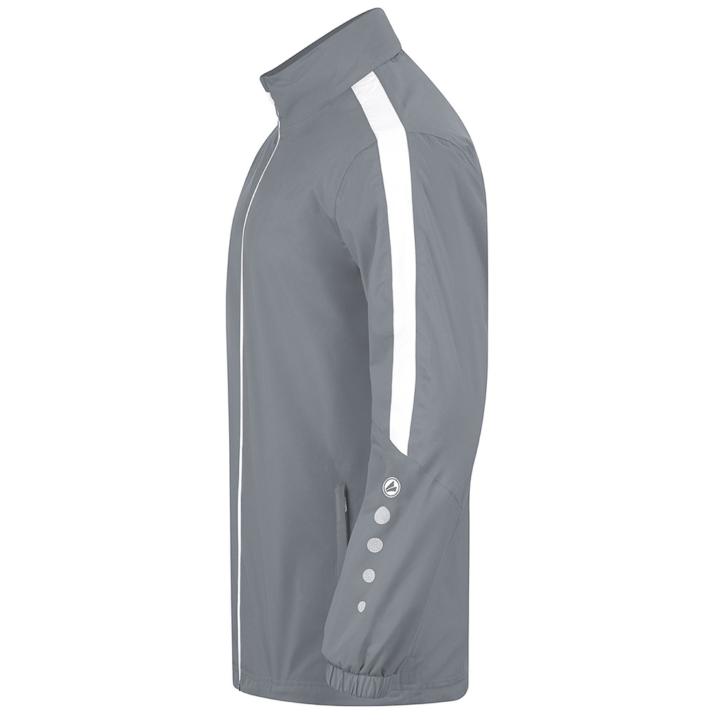 JAKO POWER RAIN JACKET, STONE GREY-WHITE UNISEX. 