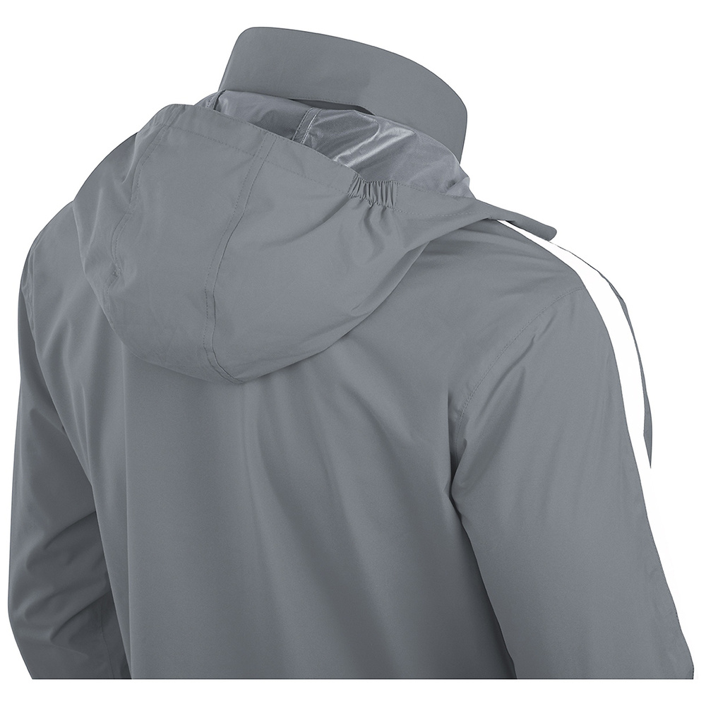 JAKO POWER RAIN JACKET, STONE GREY-WHITE UNISEX. 