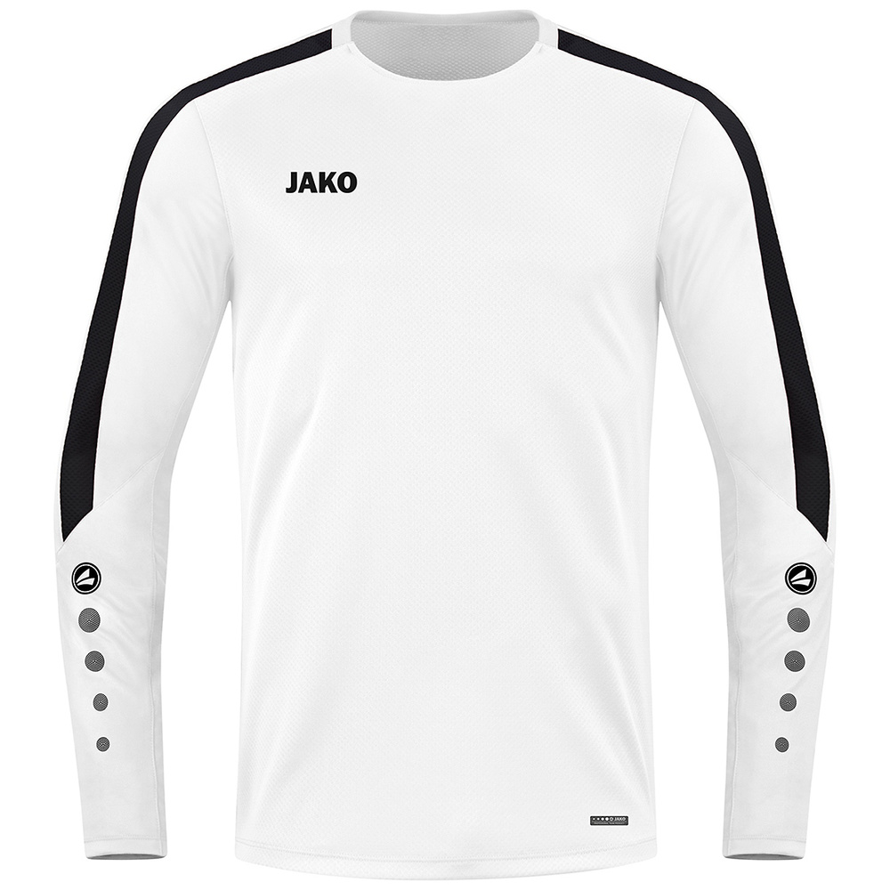 JAKO POWER SWEATER, WHITE-BLACK KIDS. 