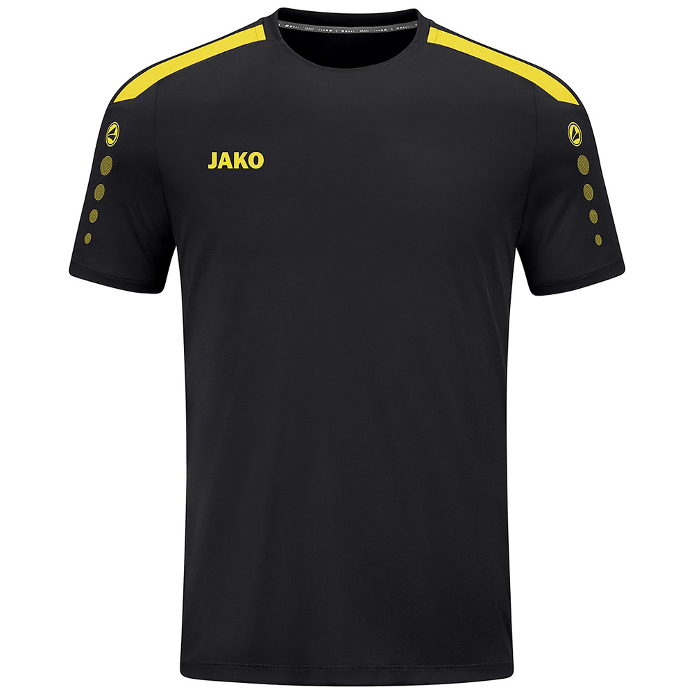 JAKO POWER T-SHIRT SHORT SLEEVE, BLACK-CITRO MEN. 