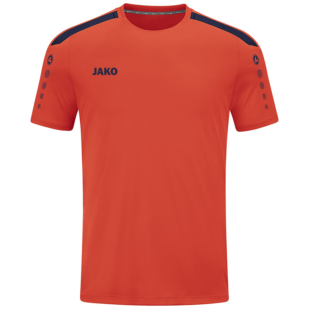 JAKO POWER T-SHIRT SHORT SLEEVE, FLAME-SEABLUE MEN. 