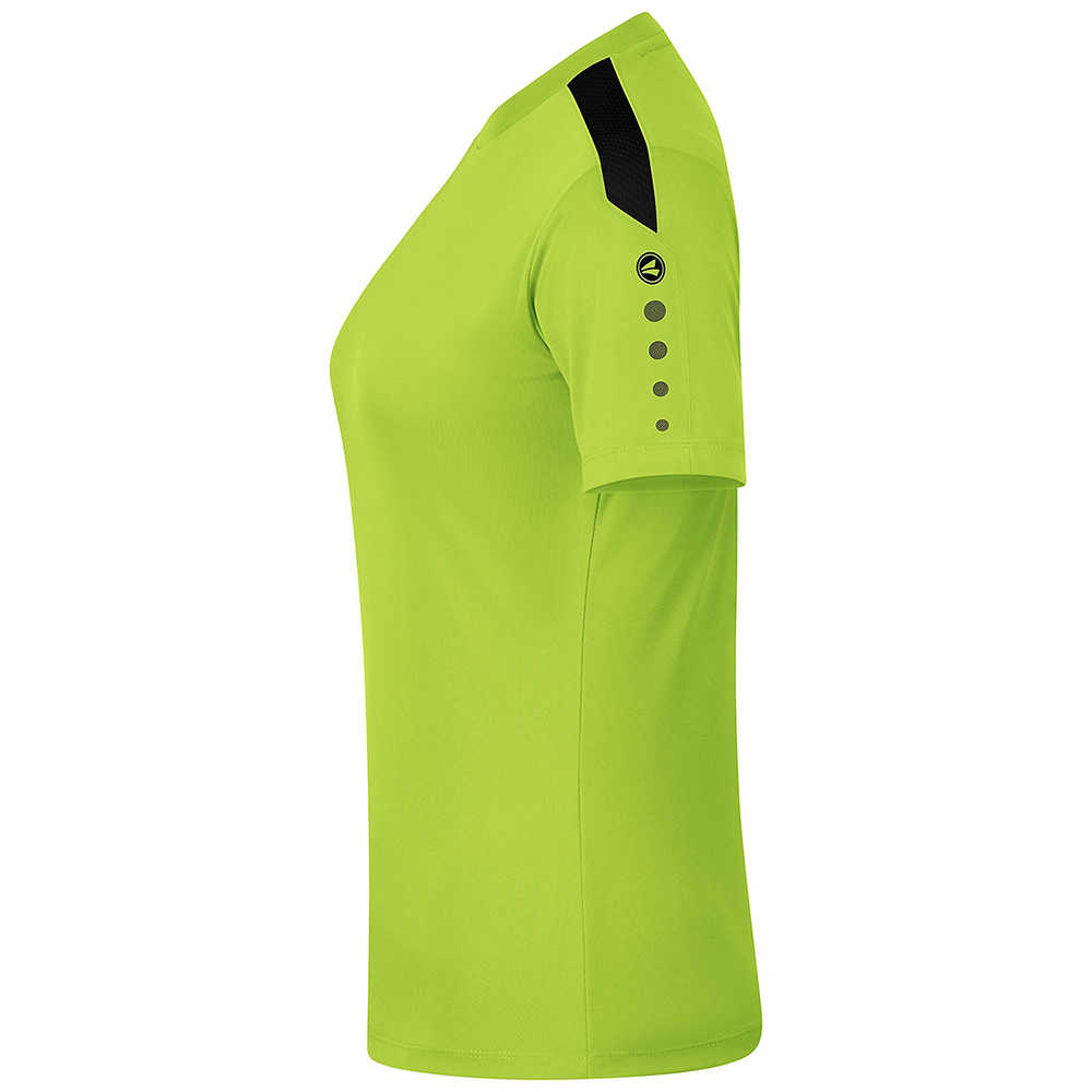 JAKO POWER T-SHIRT SHORT SLEEVE, NEON GREEN-WHITE WOMEN. 