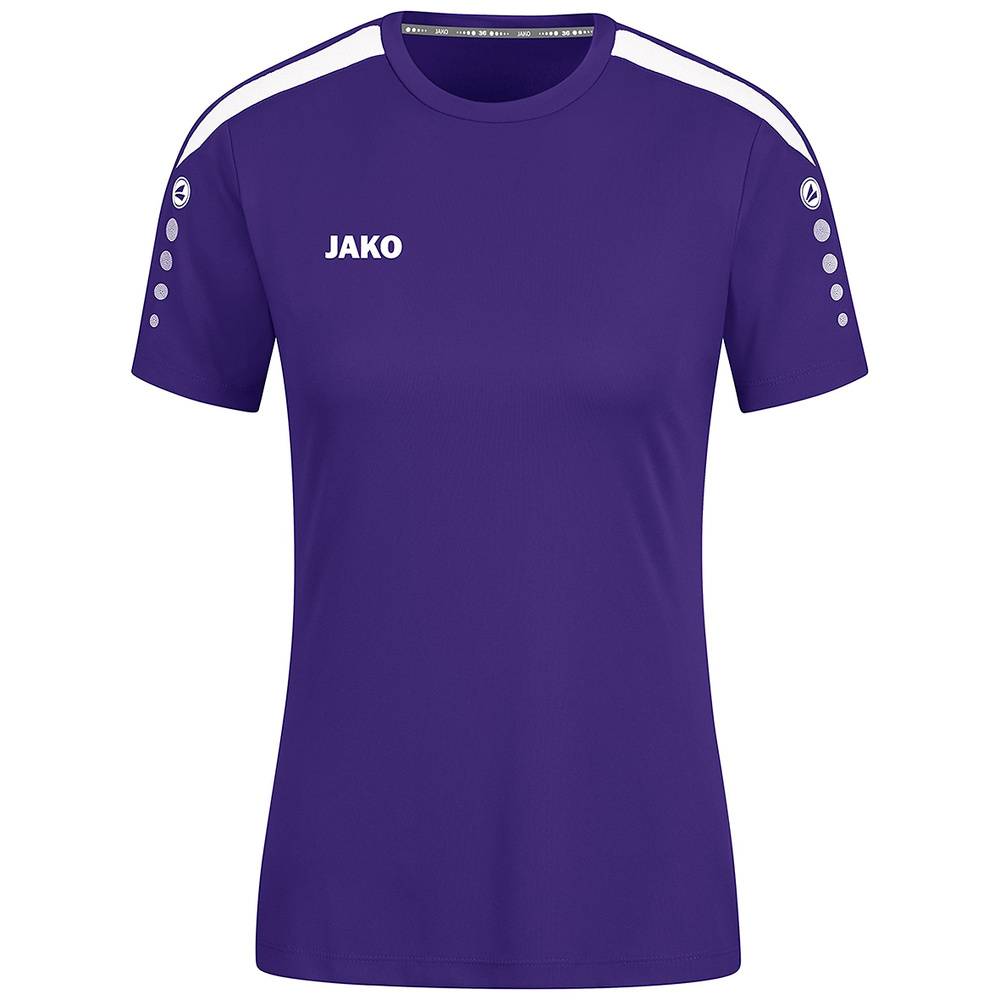 JAKO POWER T-SHIRT SHORT SLEEVE, PURPLE-WHITE WOMEN. 