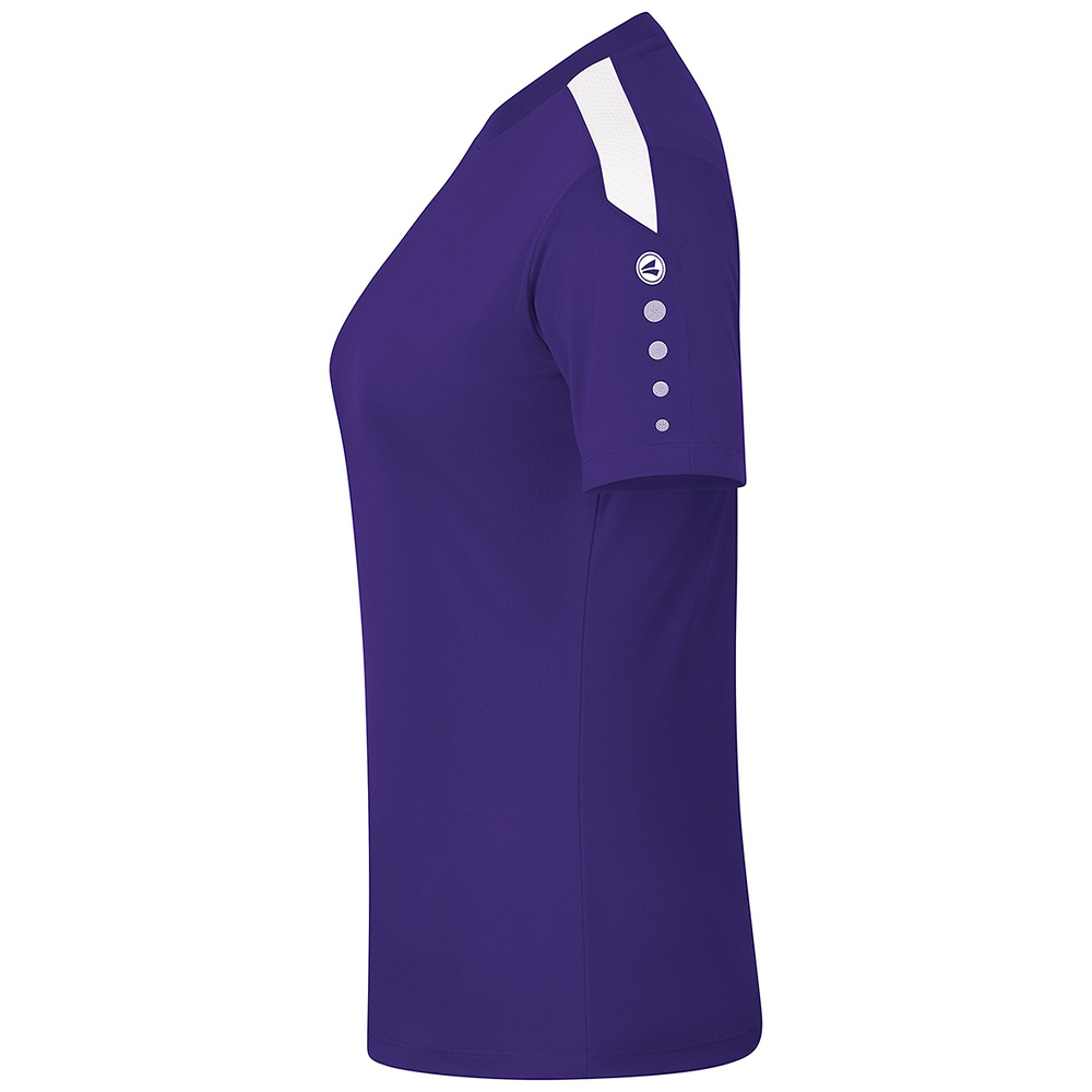 JAKO POWER T-SHIRT SHORT SLEEVE, PURPLE-WHITE WOMEN. 