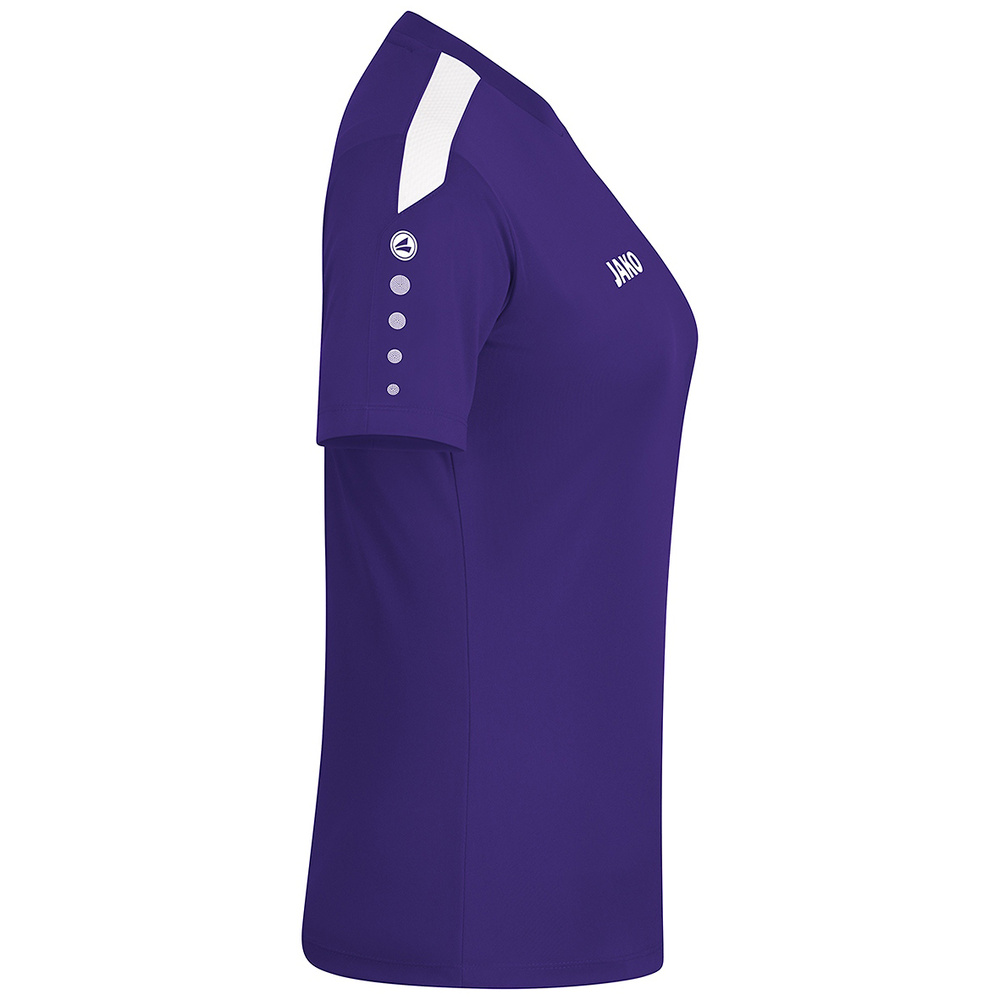 JAKO POWER T-SHIRT SHORT SLEEVE, PURPLE-WHITE WOMEN. 