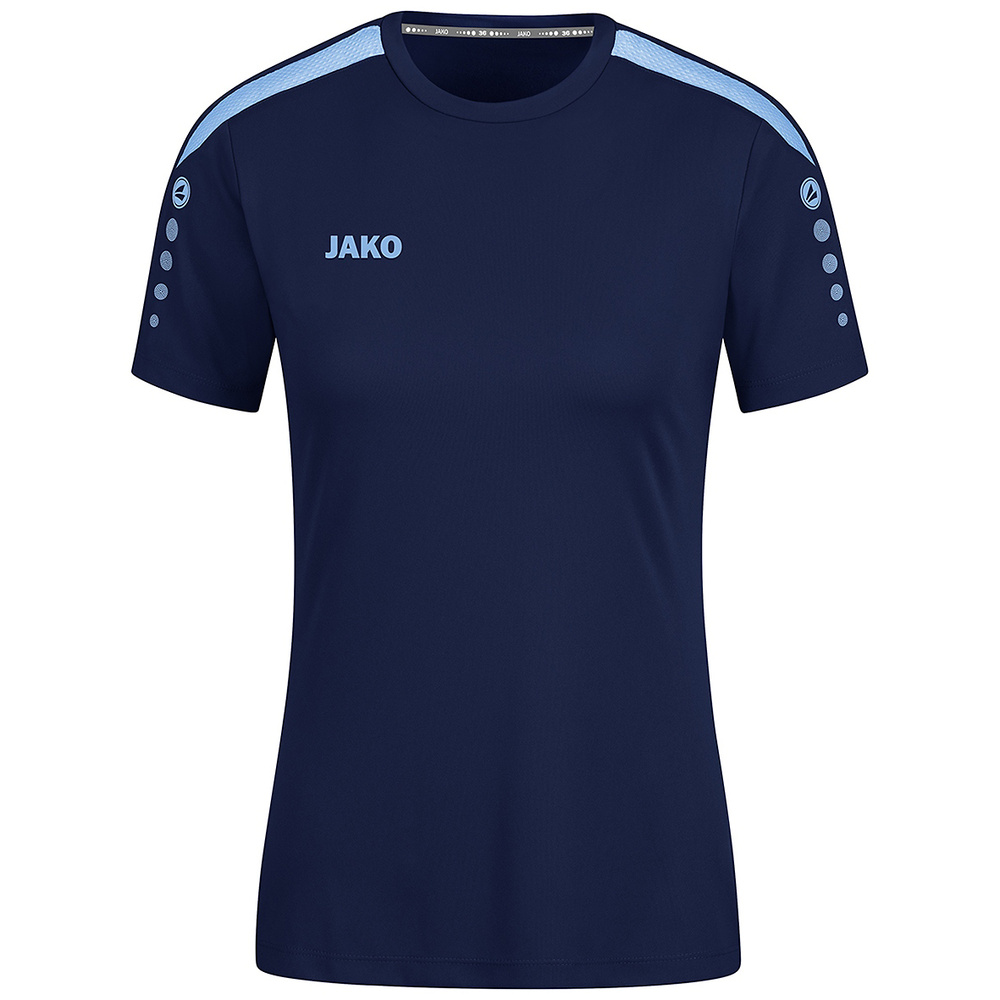 JAKO POWER T-SHIRT SHORT SLEEVE, SEABLUE-SKY BLUE WOMEN. 