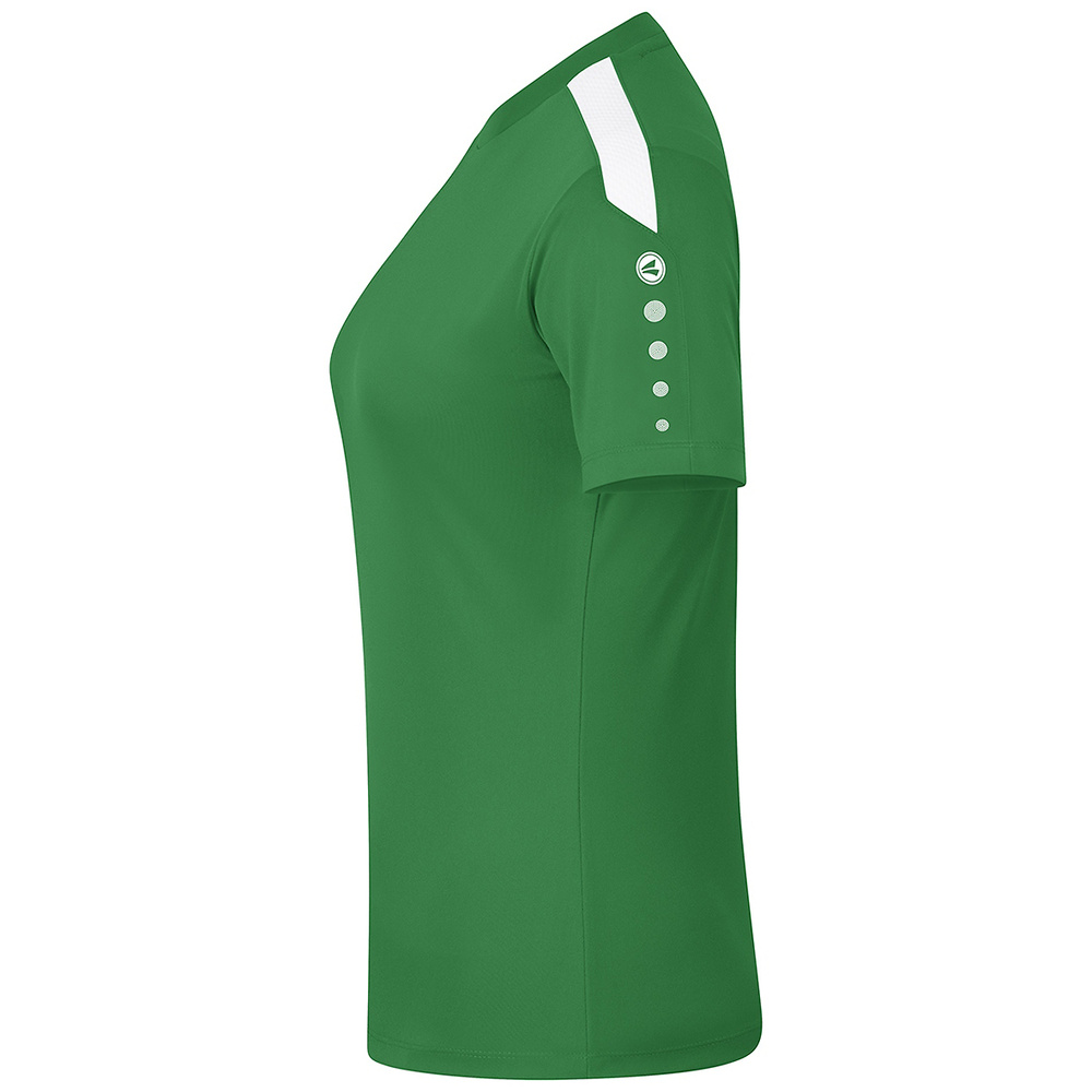 JAKO POWER T-SHIRT SHORT SLEEVE, SPORT GREEN-WHITE WOMEN. 