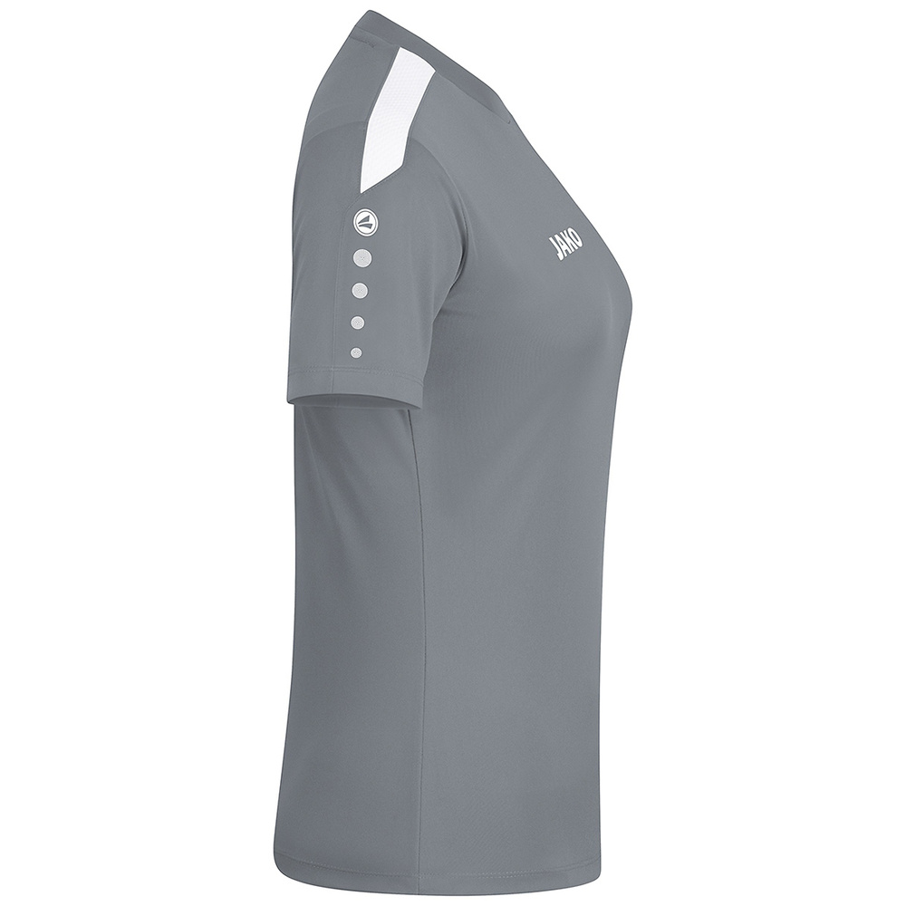 JAKO POWER T-SHIRT SHORT SLEEVE, STONE GREY-WHITE WOMEN. 