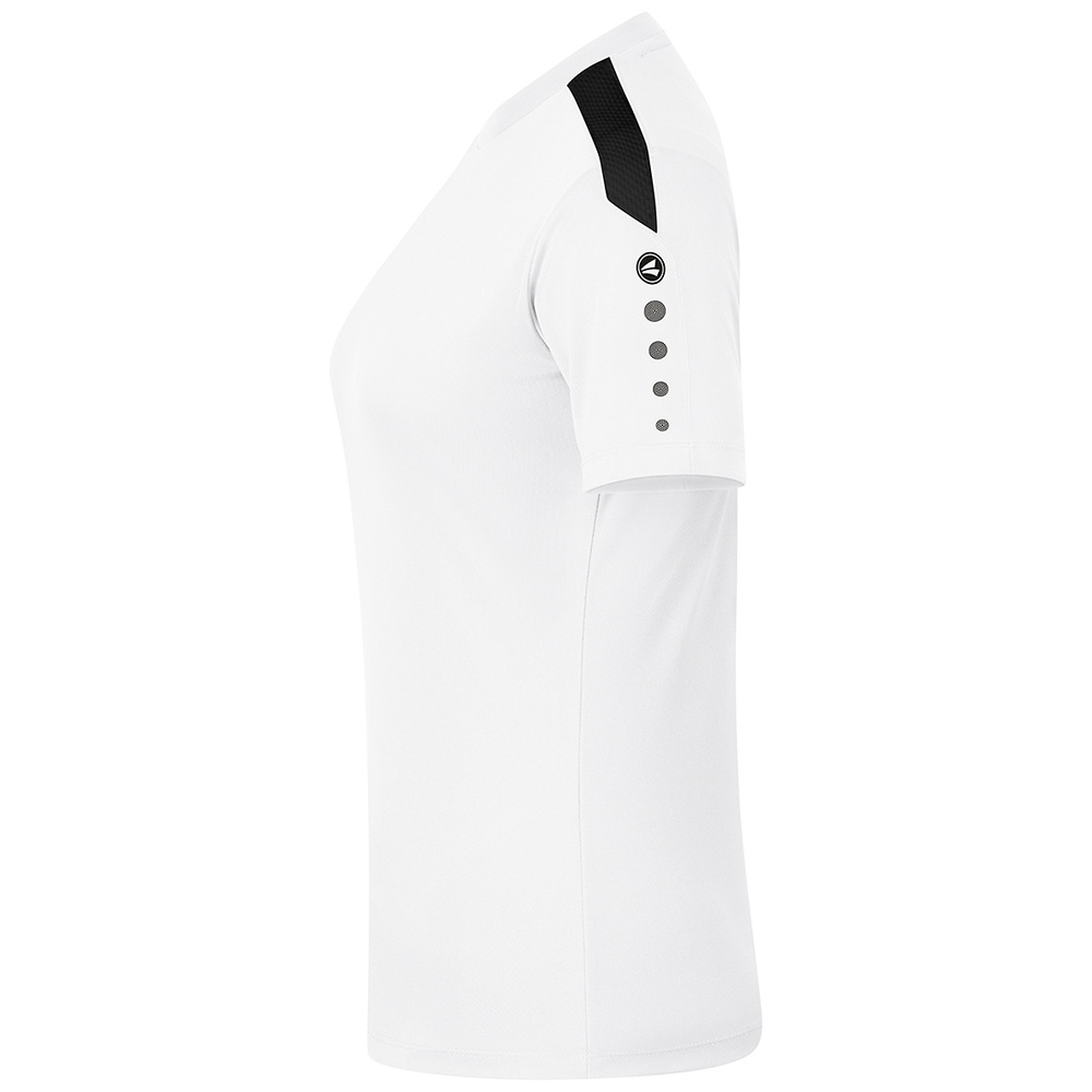 JAKO POWER T-SHIRT SHORT SLEEVE, WHITE-BLACK WOMEN. 