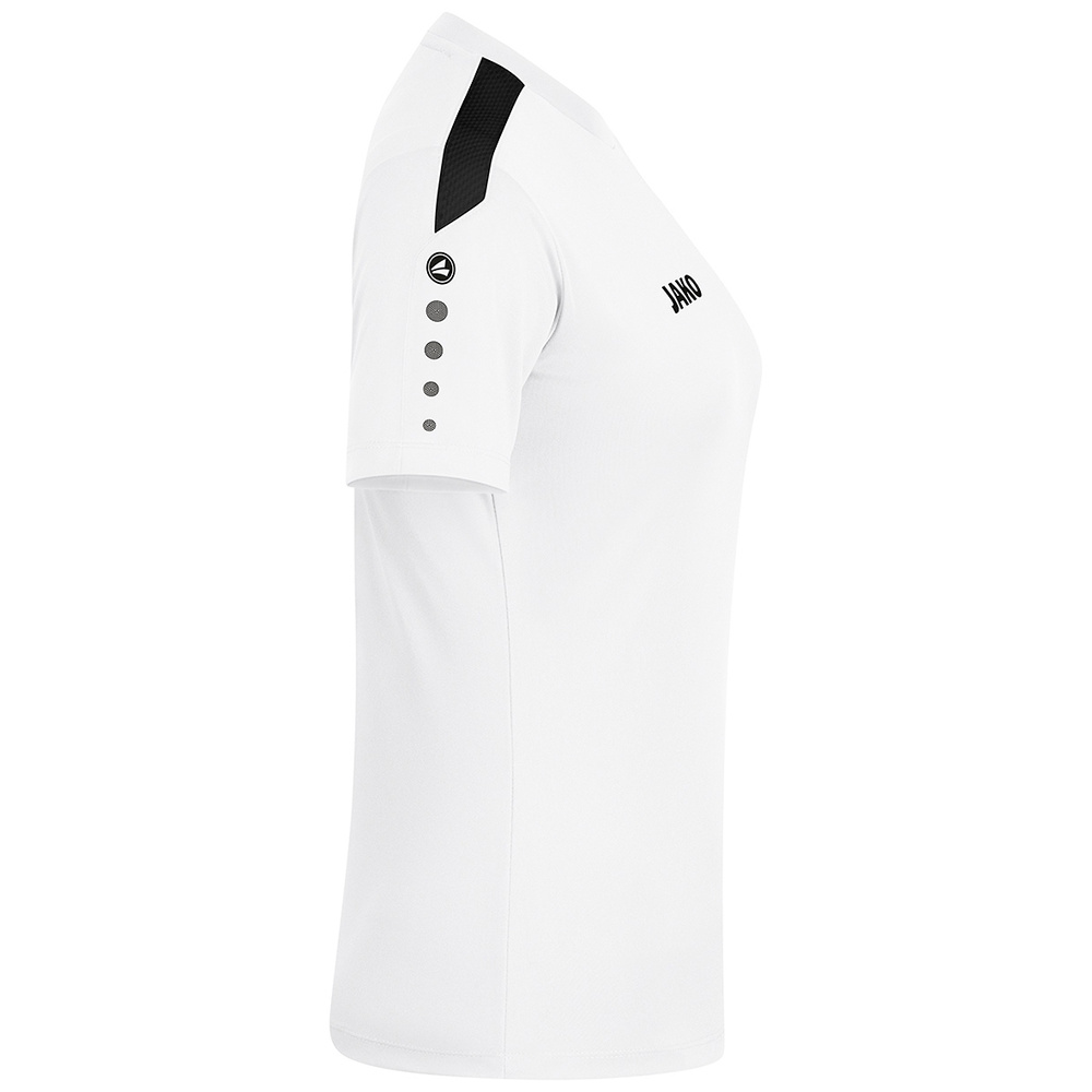 JAKO POWER T-SHIRT SHORT SLEEVE, WHITE-BLACK WOMEN. 