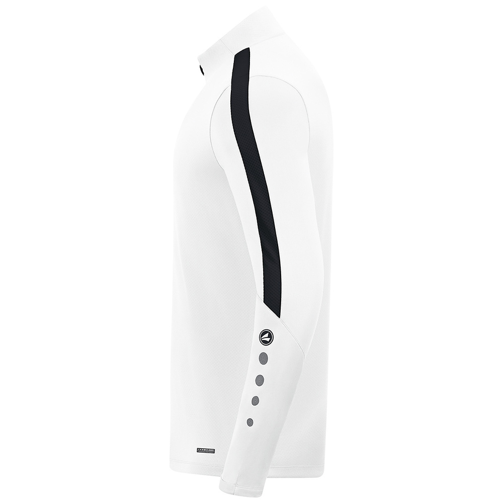 JAKO POWER ZIP TOP, WHITE-BLACK UNISEX. 