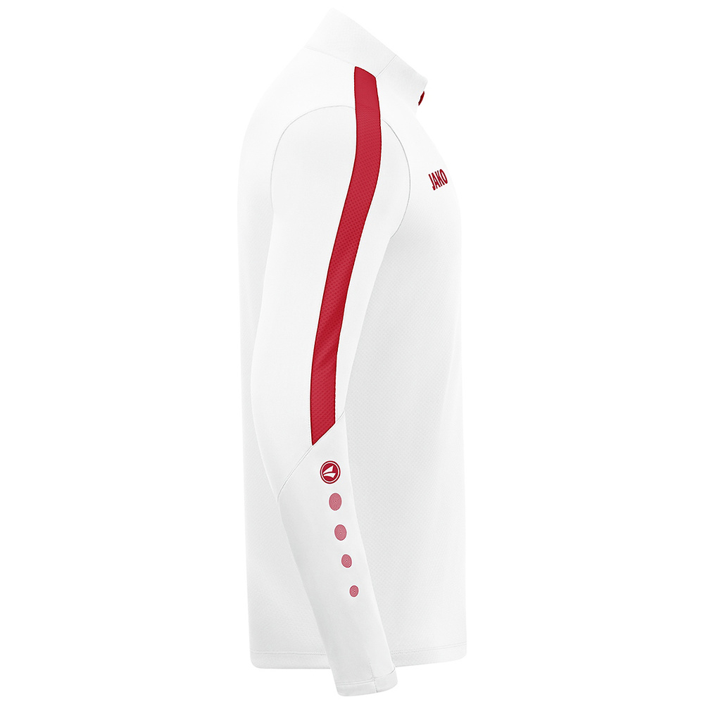 JAKO POWER ZIP TOP, WHITE-RED UNISEX. 