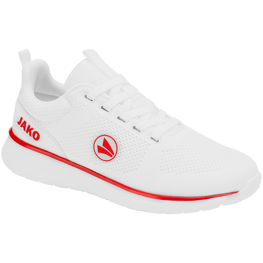 JAKO SNEAKERS TEAM MESH, WHITE-RED. 