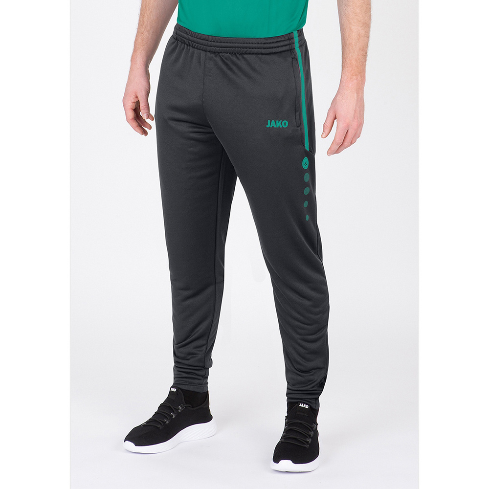 JAKO TRAINING TROUSERS ACTIVE ANTHRACITE-TURQUOISE KIDS. 