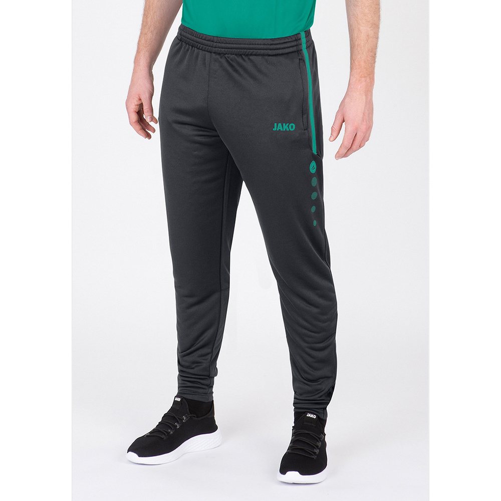 JAKO TRAINING TROUSERS ACTIVE ANTHRACITE-TURQUOISE MEN. 