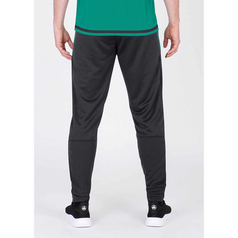 JAKO TRAINING TROUSERS ACTIVE ANTHRACITE-TURQUOISE MEN. 