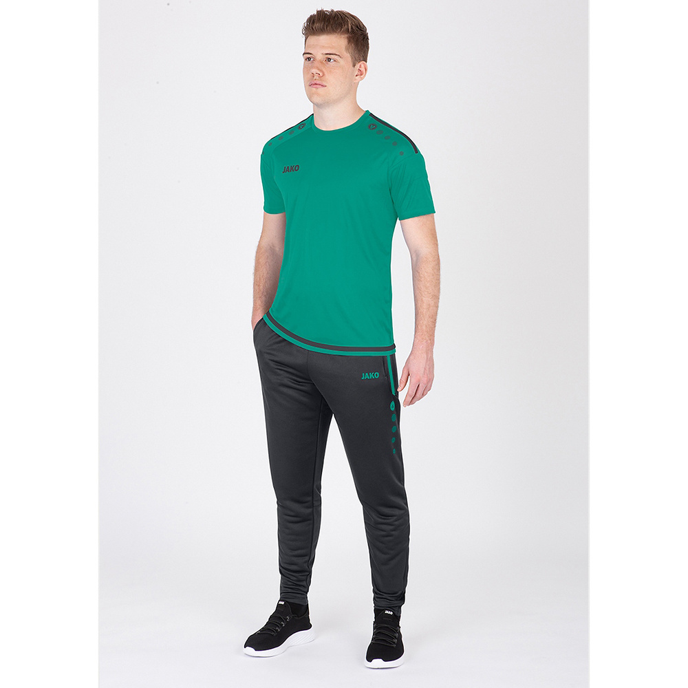 JAKO TRAINING TROUSERS ACTIVE ANTHRACITE-TURQUOISE MEN. 