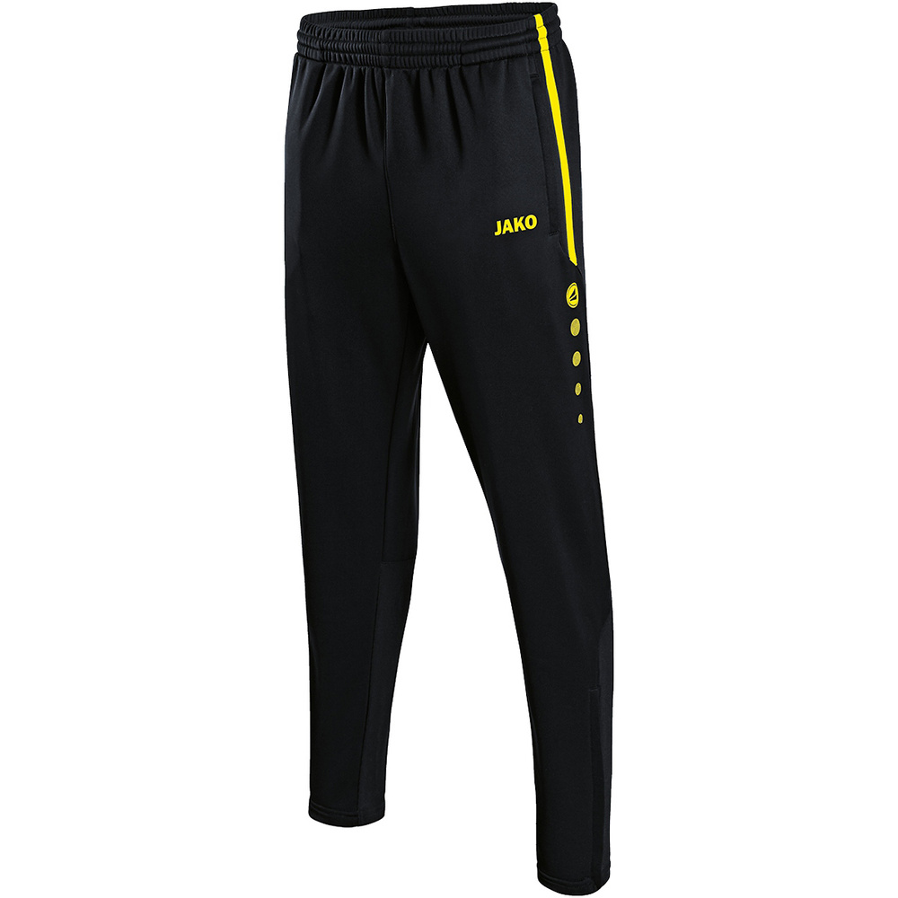 JAKO TRAINING TROUSERS ACTIVE BLACK-NEON YELLOW KIDS. 