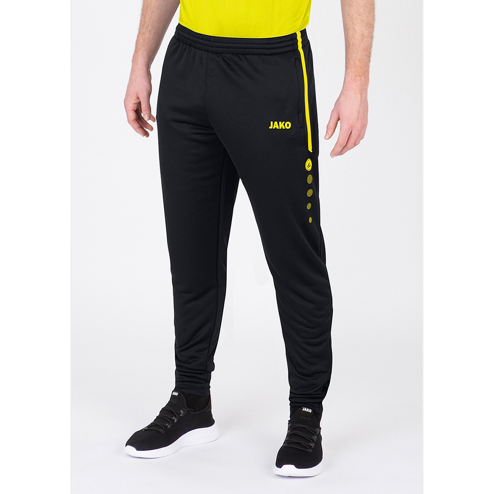 JAKO TRAINING TROUSERS ACTIVE BLACK-NEON YELLOW KIDS. 