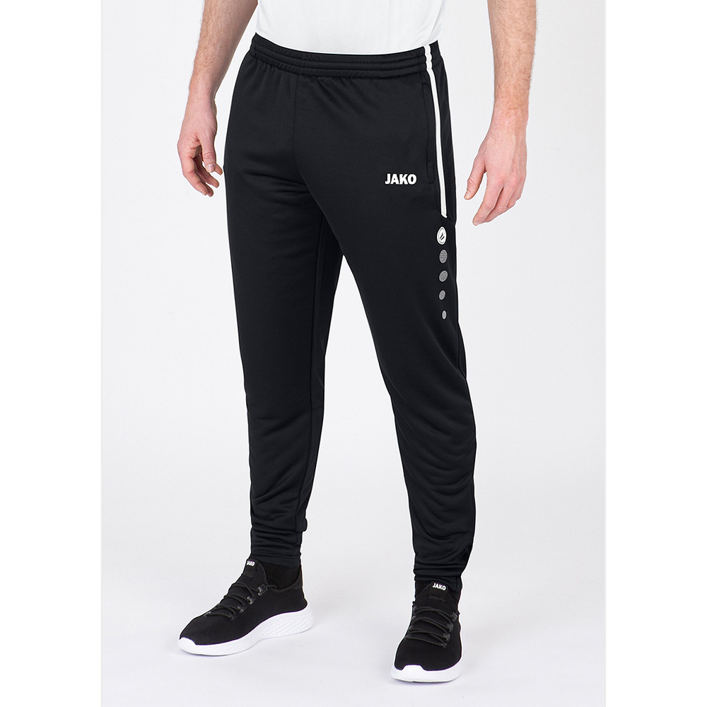 JAKO TRAINING TROUSERS ACTIVE BLACK-WHITE KIDS. 