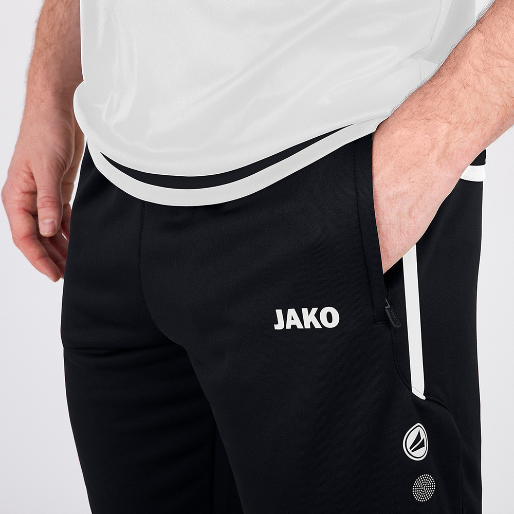 JAKO TRAINING TROUSERS ACTIVE BLACK-WHITE KIDS. 