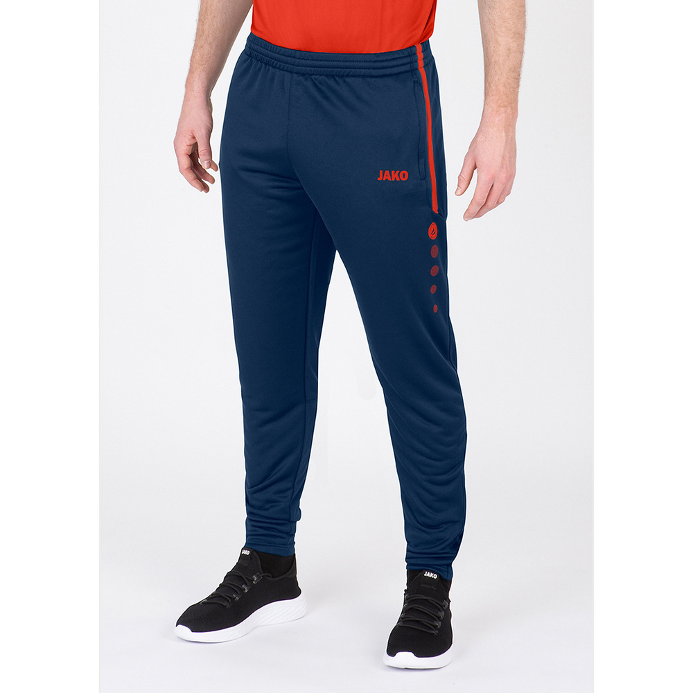 JAKO TRAINING TROUSERS ACTIVE NAVY-FLAME KIDS. 