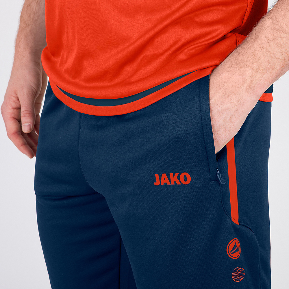 JAKO TRAINING TROUSERS ACTIVE NAVY-FLAME KIDS. 