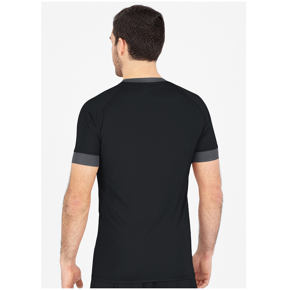 JAKO TRIKOT TROPICANA SHORT SLEEVE, BLACK-ANTHRACITE MEN. 