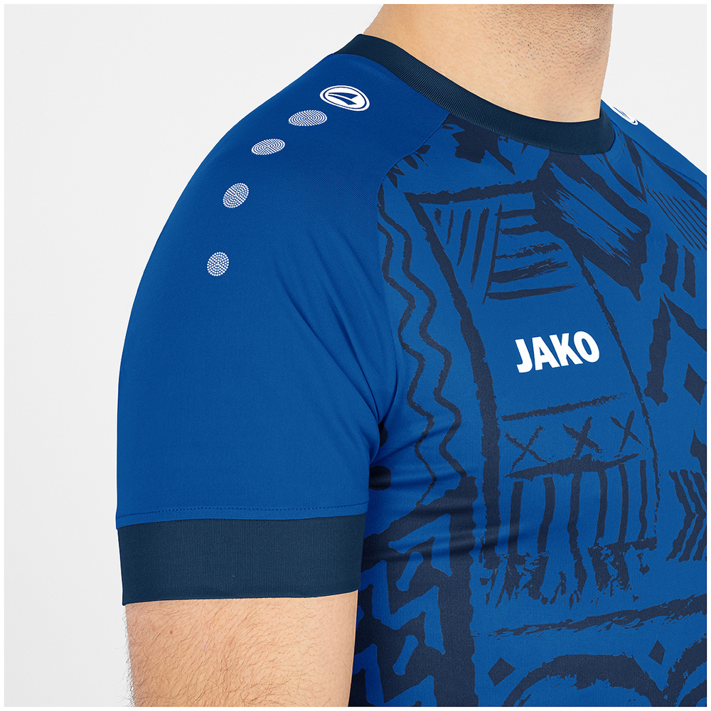 JAKO TRIKOT TROPICANA SHORT SLEEVE, SPORT ROYAL-NAVY KIDS. 