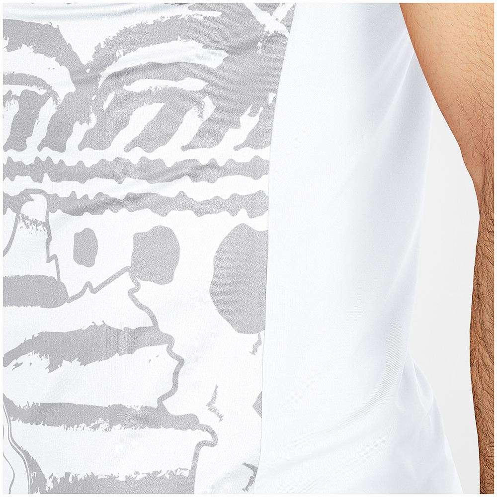 JAKO TRIKOT TROPICANA SHORT SLEEVE, WHITE-SILVER GREY-SILVER MEN. 