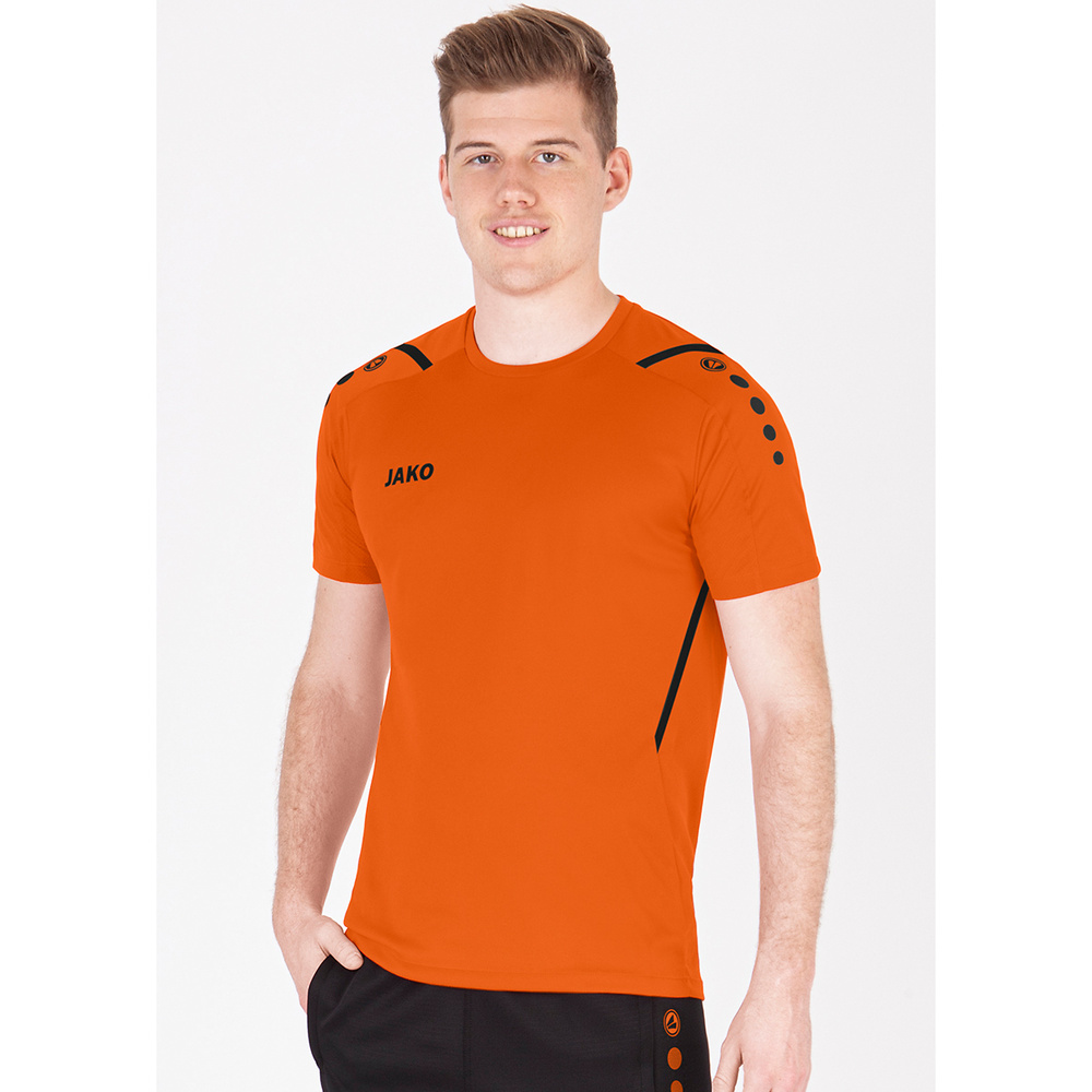 JERSEY JAKO CHALLENGE NEON ORANGE-BLACK KIDS. 