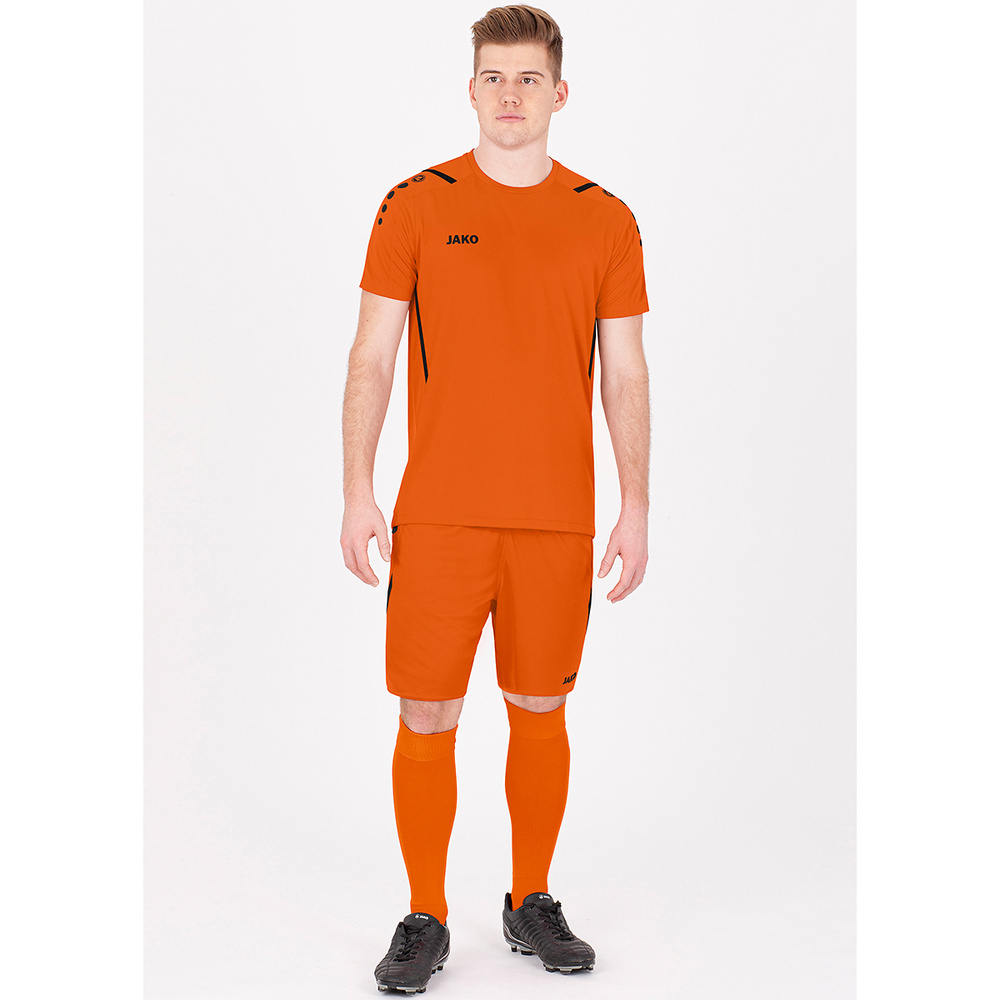 JERSEY JAKO CHALLENGE NEON ORANGE-BLACK KIDS. 