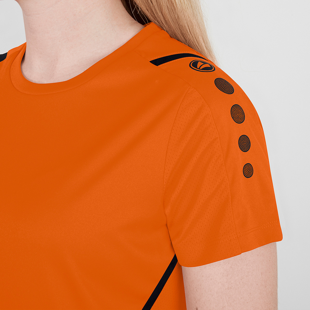 JERSEY JAKO CHALLENGE NEON ORANGE-BLACK WOMEN. 