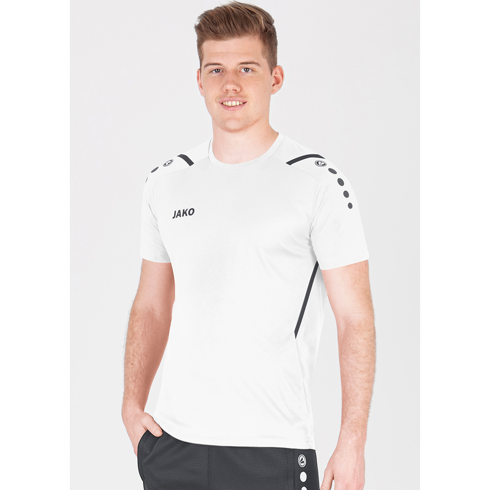 JERSEY JAKO CHALLENGE WHITE-LIGHT ANTHRACITE MEN. 