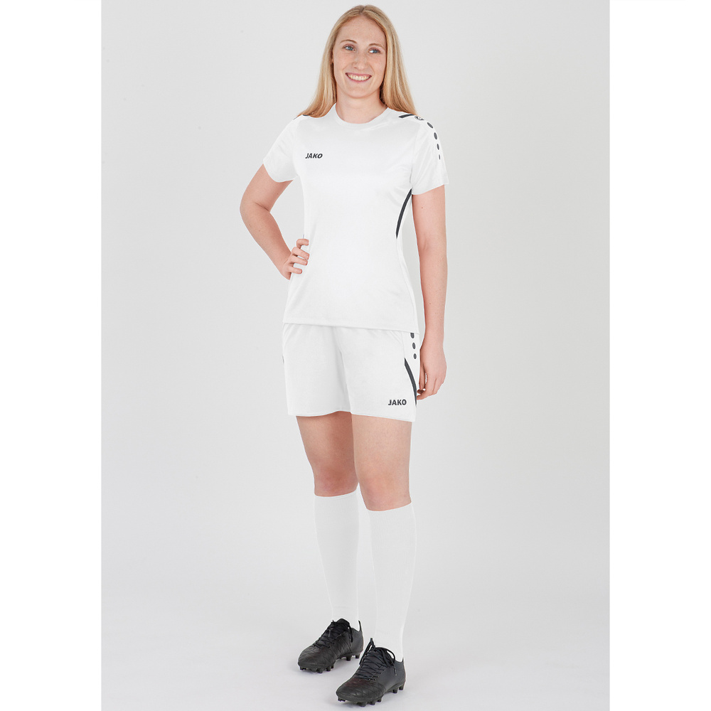 JERSEY JAKO CHALLENGE WHITE-LIGHT ANTHRACITE WOMEN. 