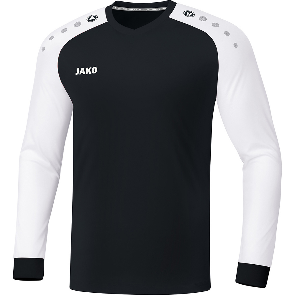 JERSEY JAKO CHAMP 2.0 LONG SLEEVE, BLACK-WHITE MEN. 