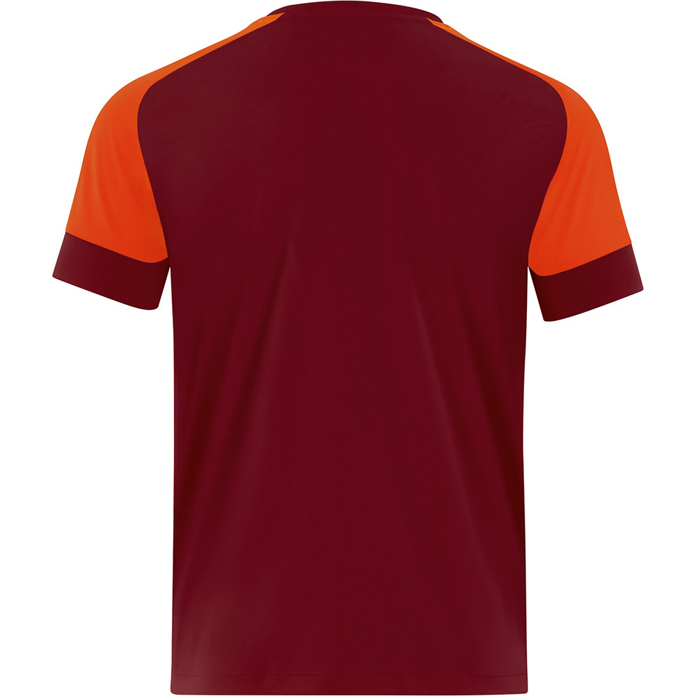 JERSEY JAKO CHAMP 2.0 SHORT SLEEVE, WINE RED-NEON ORANGE MEN. 