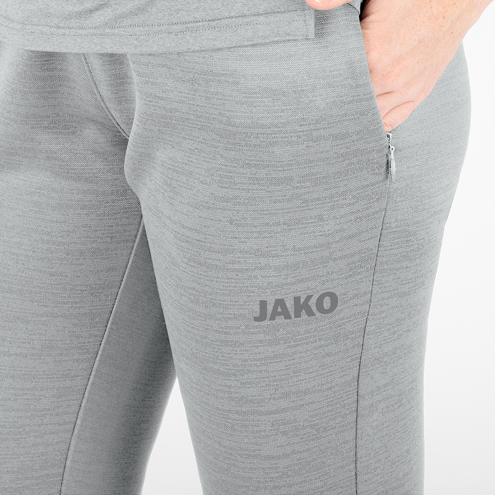 JOGGING TROUSERS JAKO CHALLENGE, LIGHT GREY MELANGE WOMEN. 