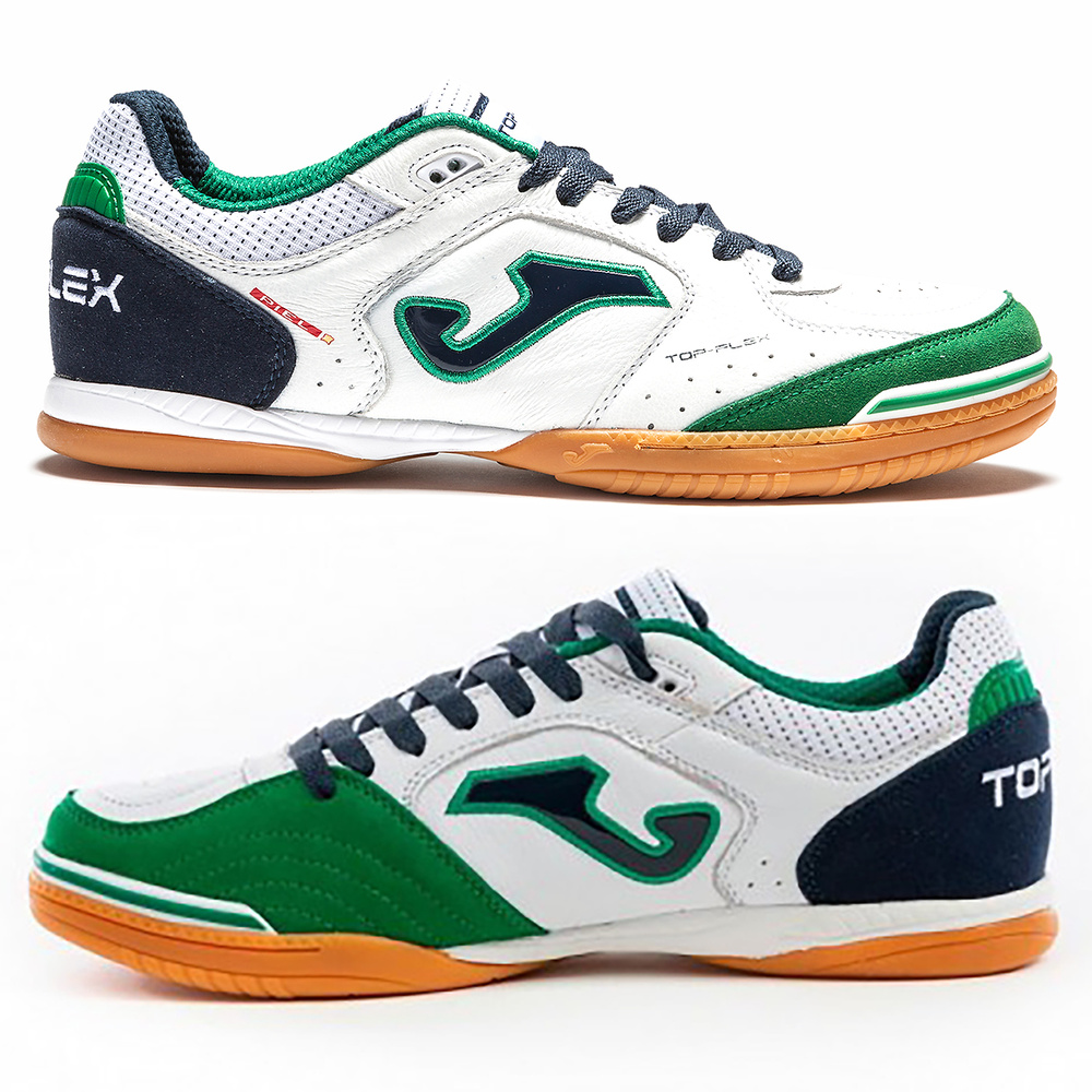 JOMA TOP FLEX 932 SHOE, WHITE-GREEN INDOOR. 