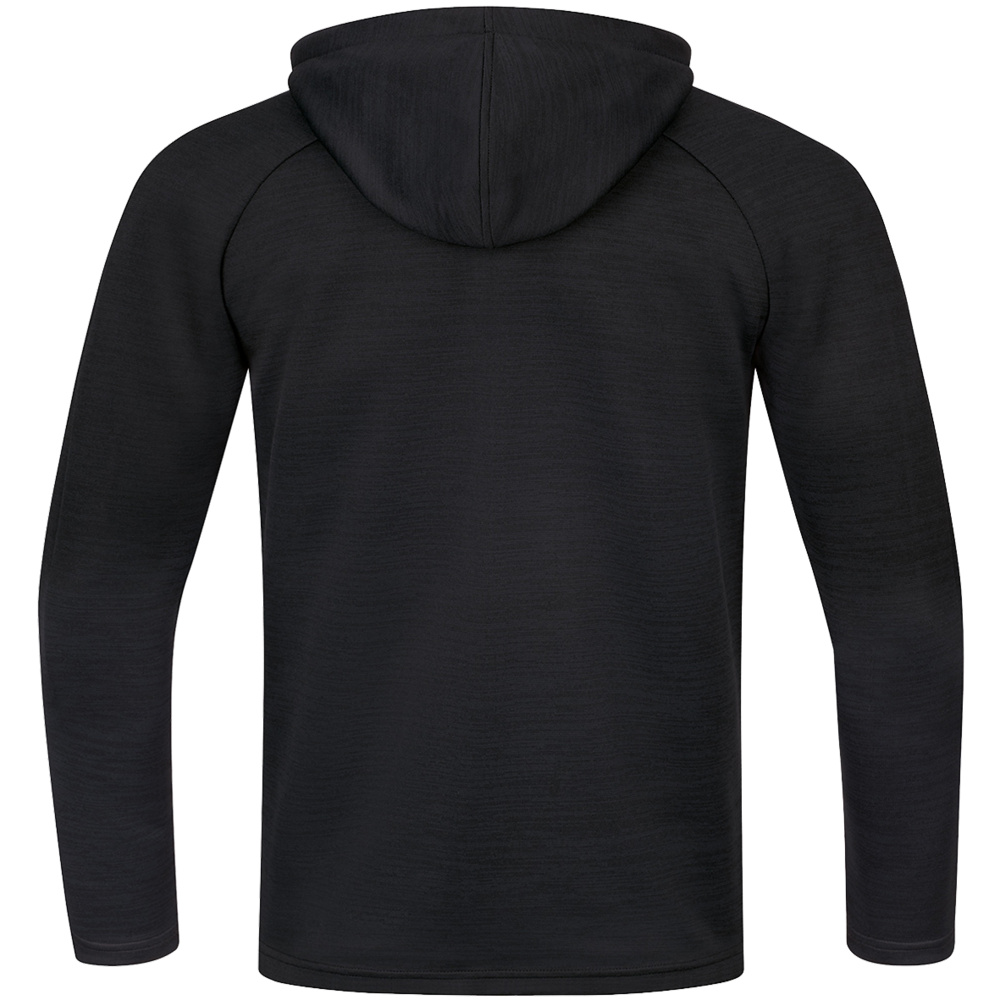 LEISURE JACKET JAKO CHALLENGE WITH HOOD, BLACK MELANGE-CITRO MEN. 