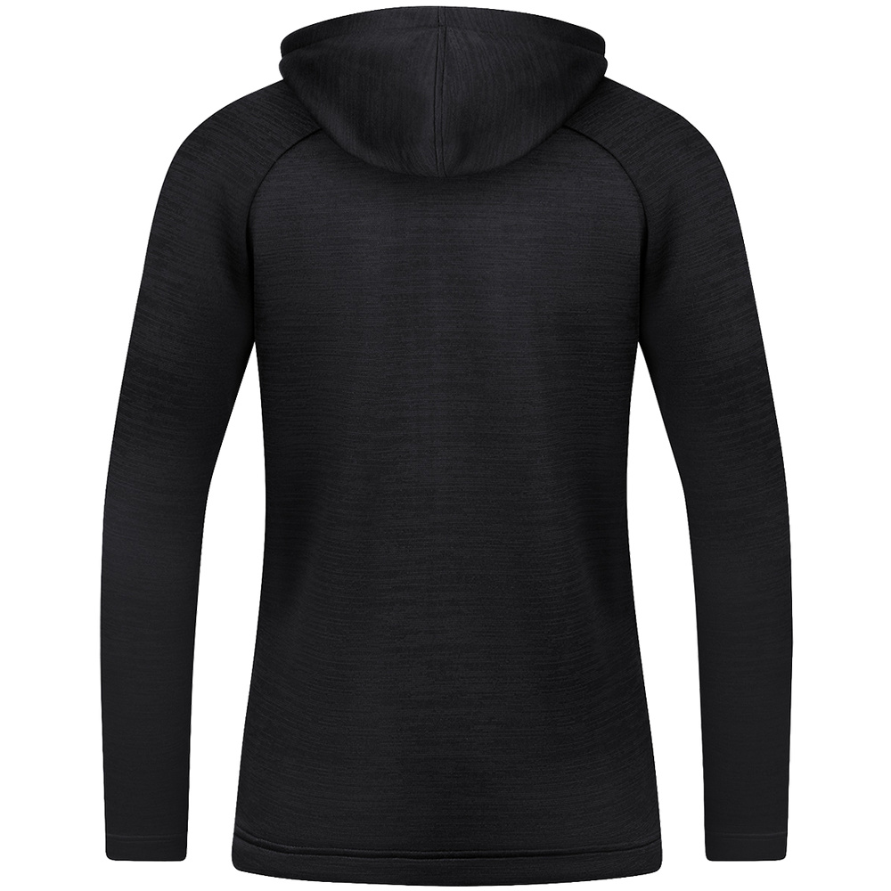 LEISURE JACKET JAKO CHALLENGE WITH HOOD, BLACK MELANGE-CITRO WOMEN. 