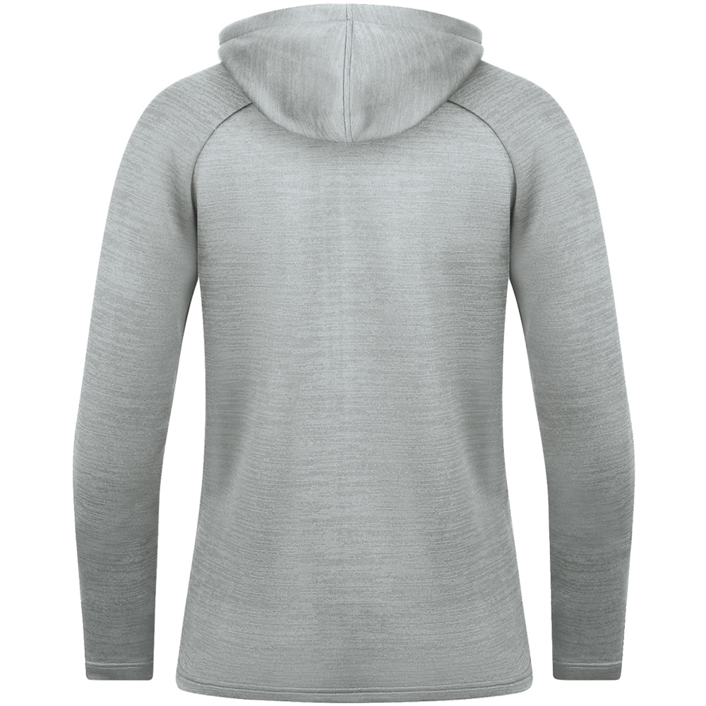 LEISURE JACKET JAKO CHALLENGE WITH HOOD, LIGHT GREY MELANGE-LIGHT ANTHRA WOMEN. 