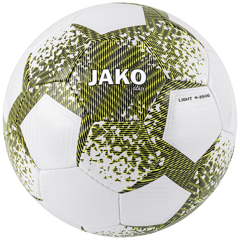 LIGHT BALL JAKO GLAZE, WHITE-BLACK-SOFT YELLOW. 