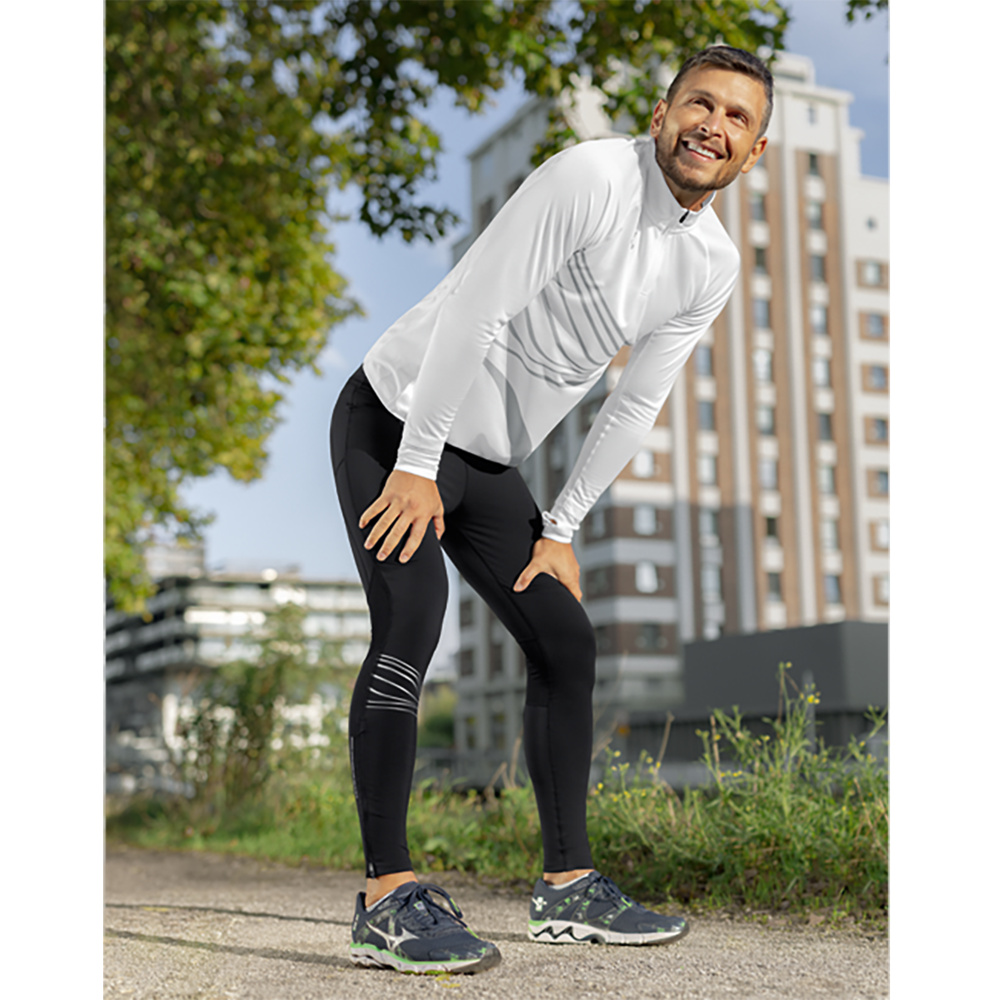 MALLAS LARGAS ERIMA RACING RUNNING, NEGRA HOMBRE. 